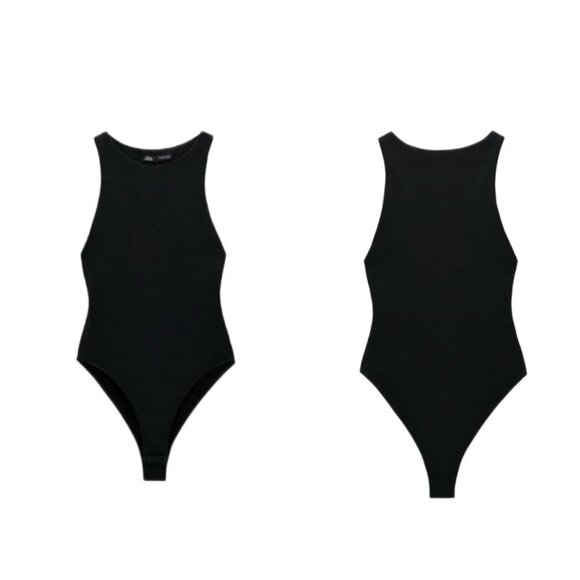 ZARA HALTER NECK BODYSUIT BLACK | 5039/372 SIZE S - Picture 3 of 4